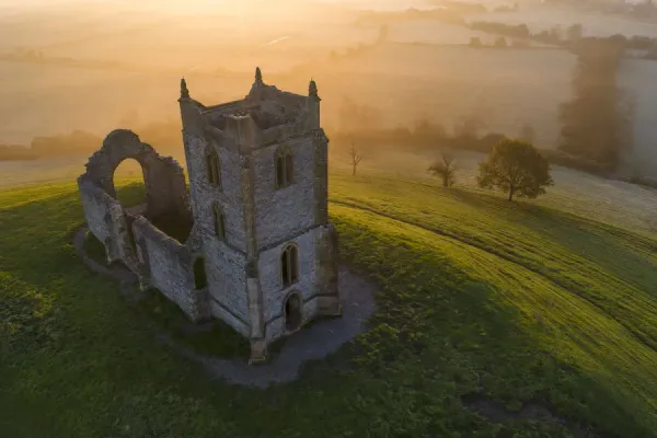 Burrow Mump, St Michael's church ruin on the summit